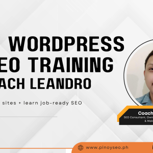 1 on 1 WordPress and SEO Training with Coach Leandro
