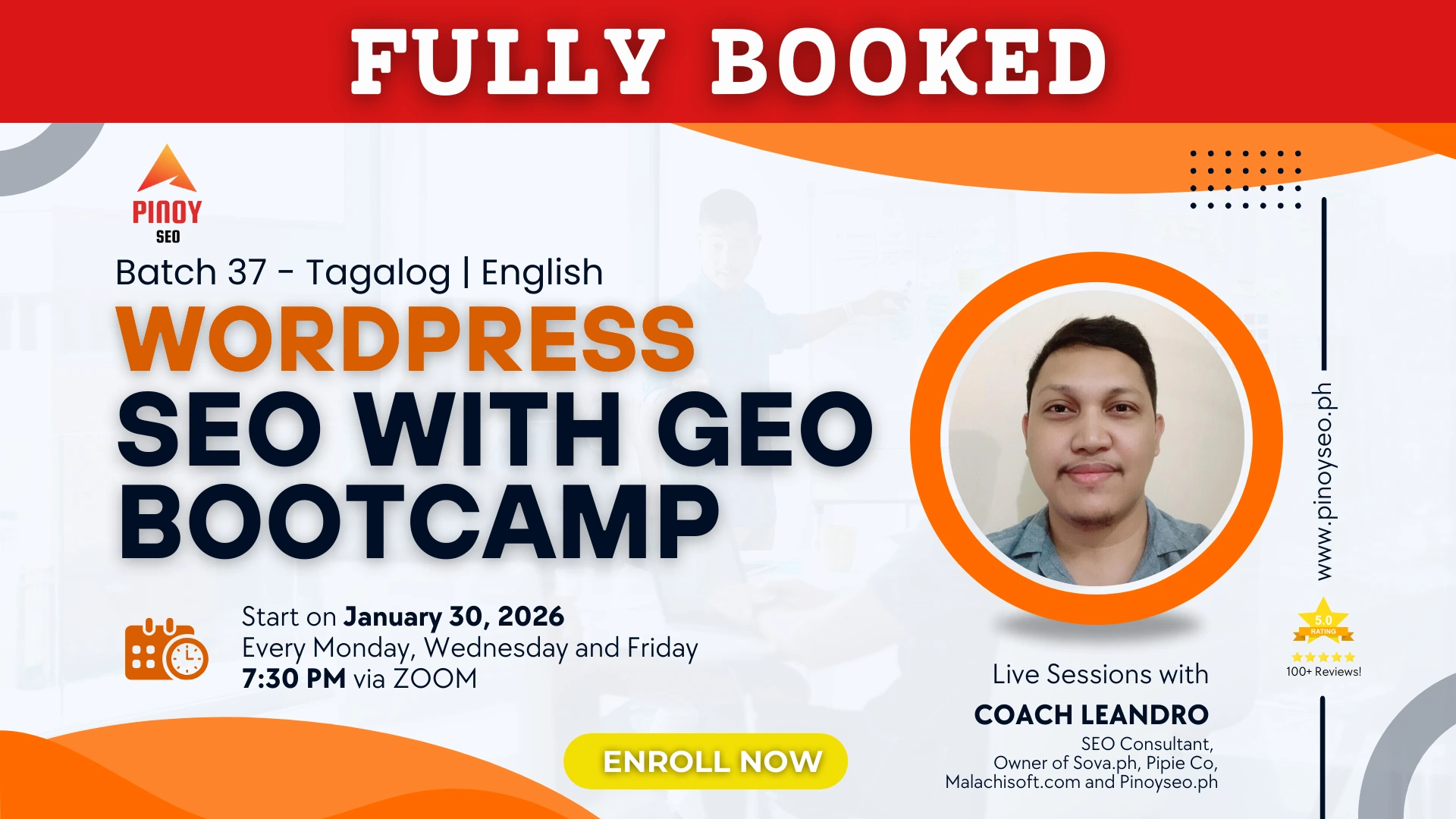 FULLY BOOKED: Batch 37 – 4-Week Online SEO with GEO Bootcamp – January 30, 2026 – March 4, 2026 – Tagalog -English