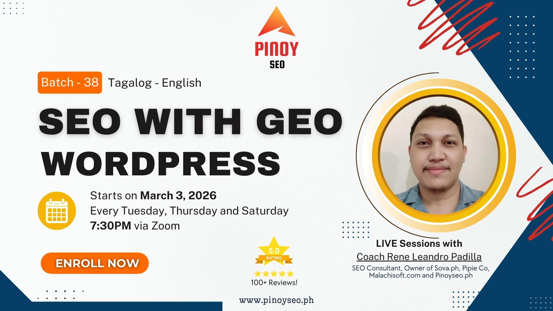 Batch 38 – 4-Week Online SEO with GEO Bootcamp – March 3, 2026 – April 7, 2026 – Tagalog -English