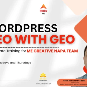 WordPress SEO with GEO Corporate Training for ME Creative Napa Team