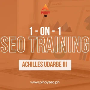1 on 1 SEO Training - Achilles Udarbe III