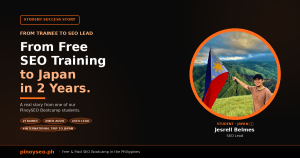 PinoySEO Student Success Story: How Jesrell Belmes Went From Trainee to SEO Lead (with a Japan Trip) in Under 2 Years