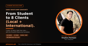 PinoySEO Student Success Story: Stephen Pantojan — 8 Freelance SEO Clients Across 3 Years (Cebu, Philippines)