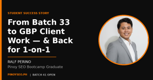 Ralf Perino: From Batch 33 to a Paying GBP Client — Now Back for 1-on-1 Coaching