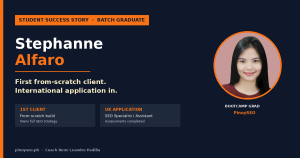 Stephanne Alfaro: First From-Scratch SEO Client + Active UK Application